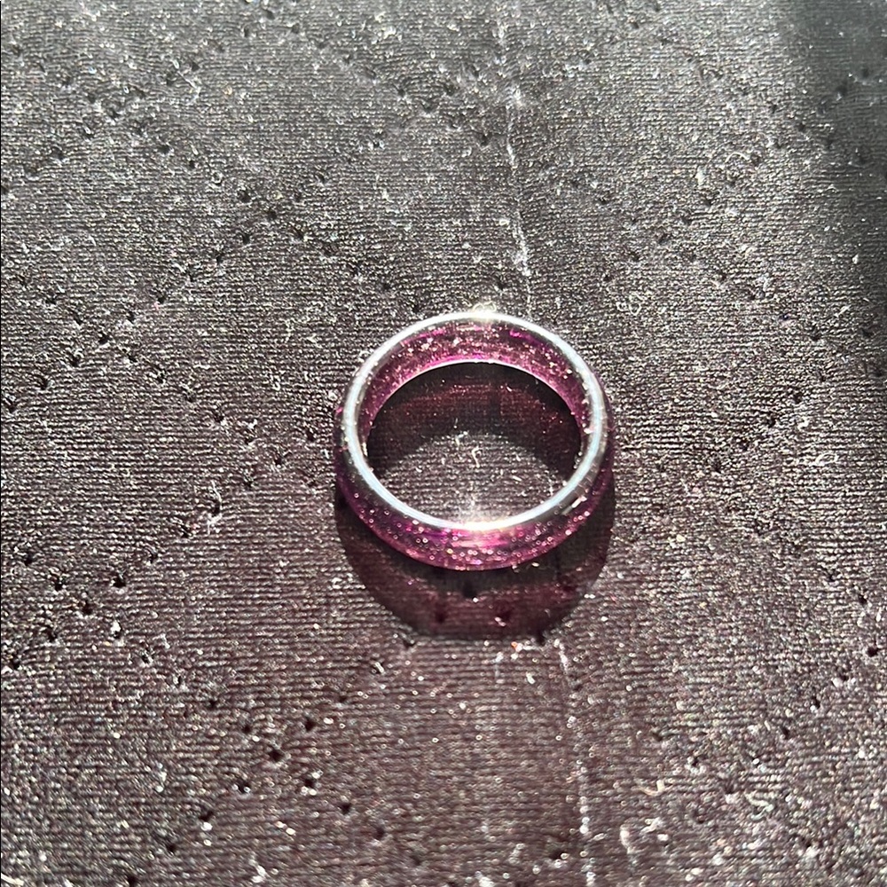 Pink Modern Band Ring with Smooth Finish
